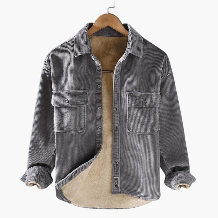 Herren Hemdjacke mit Knopfverschluss