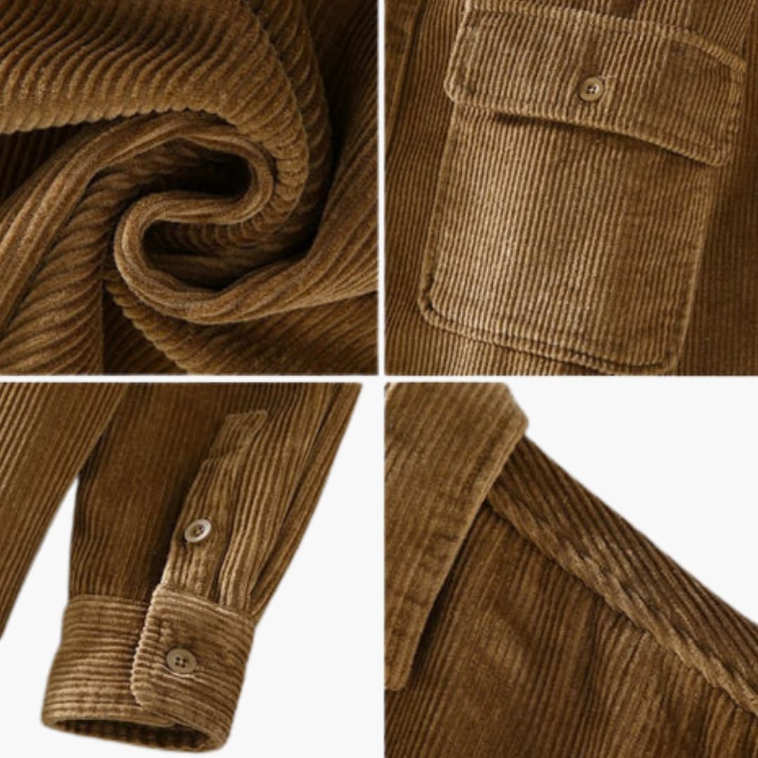 Herren Hemdjacke mit Knopfverschluss