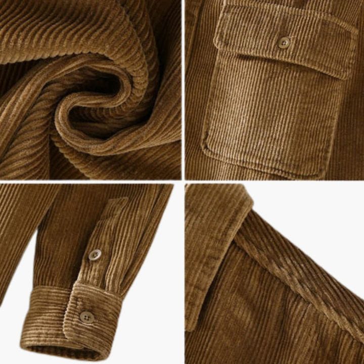 Herren Hemdjacke mit Knopfverschluss