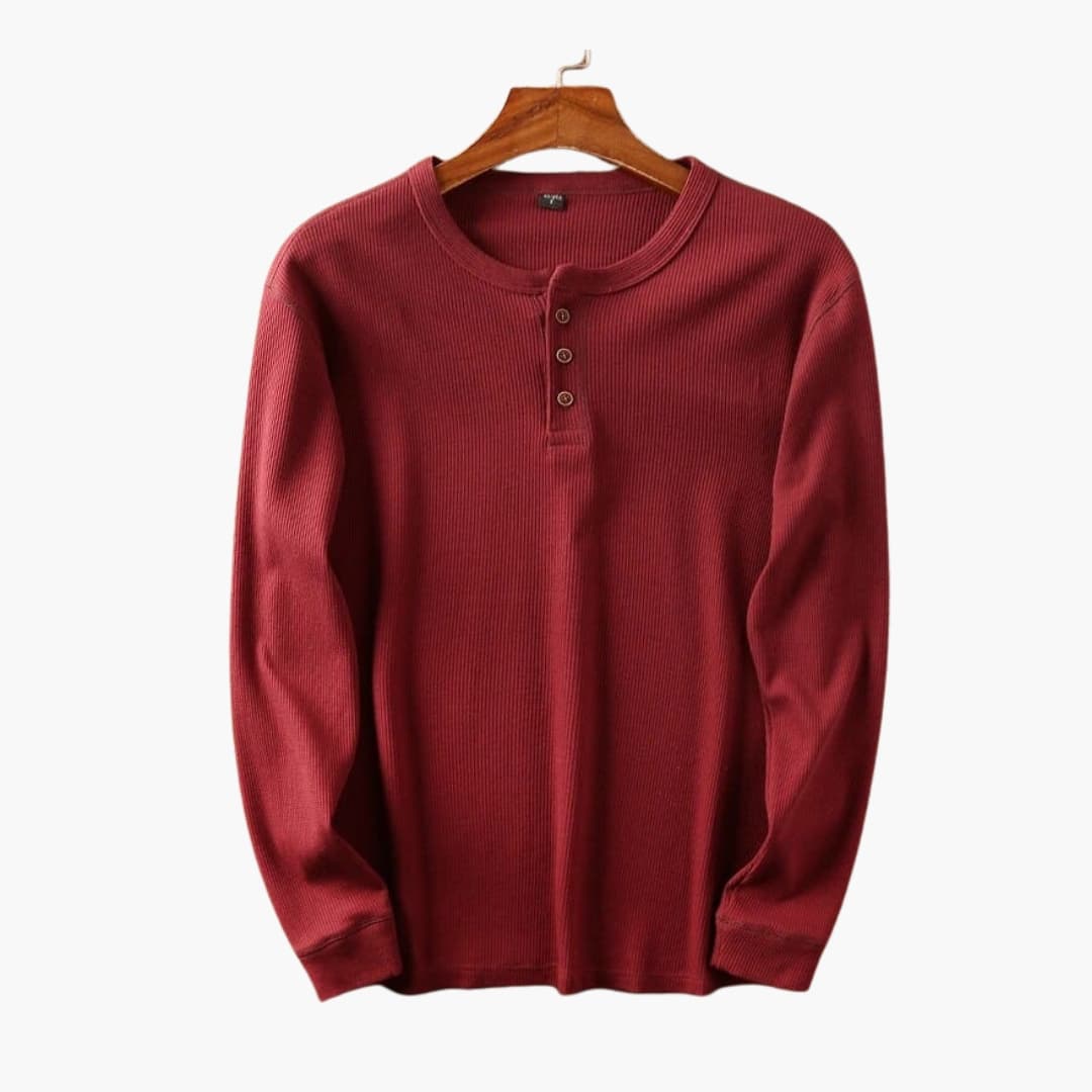 Herren Henley Shirt mit Knopfleiste