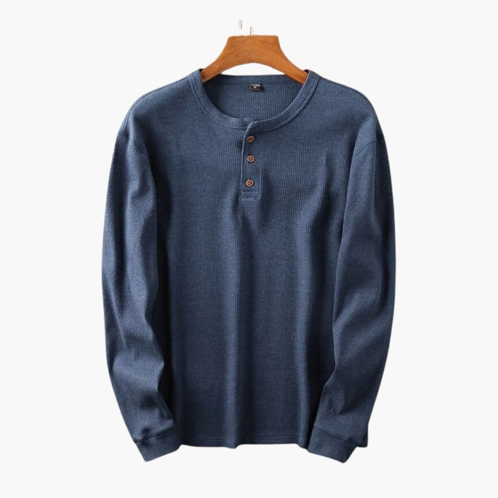 Herren Henley Shirt mit Knopfleiste