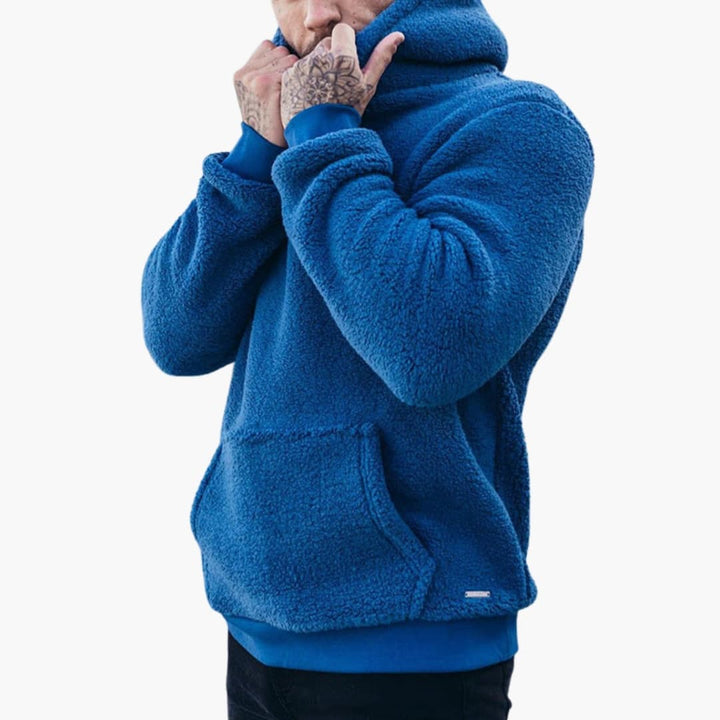 Herren Hoodie mit Rippbündchen