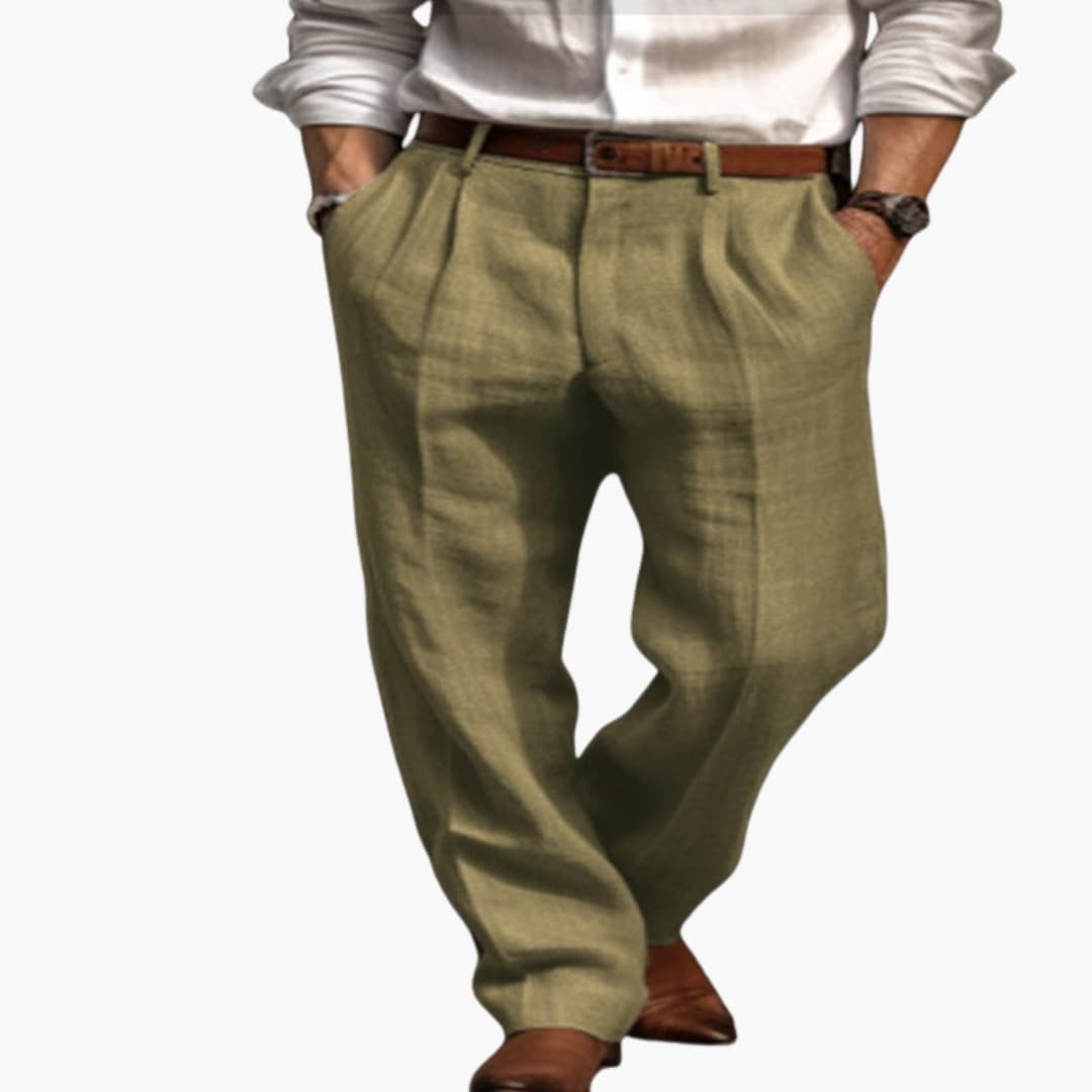 Herren Hose mit elastischem Bund und Kordelzug