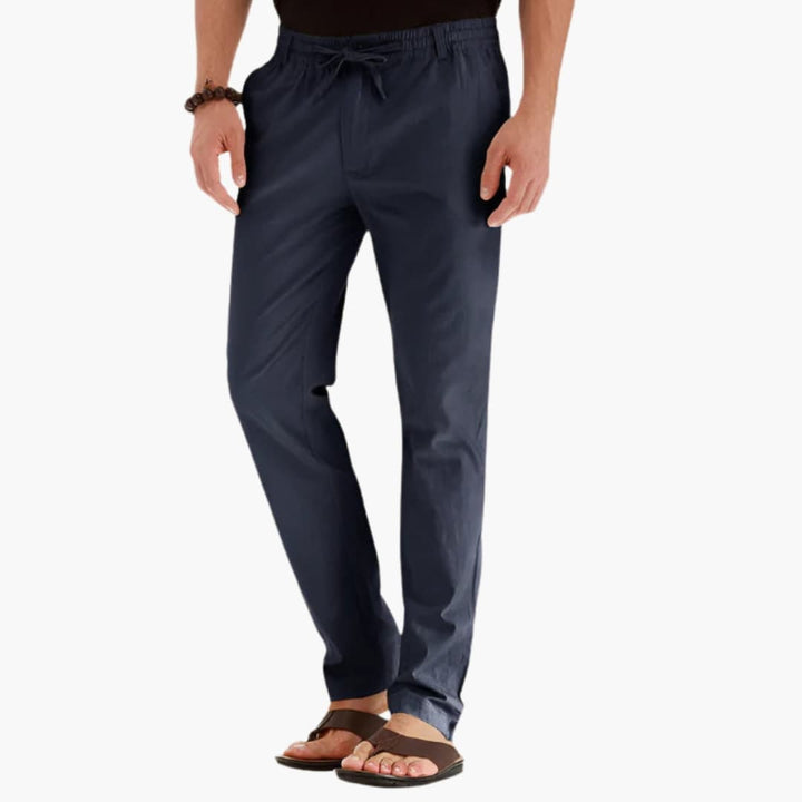 Herren Hose mit elastischem Bund und geradem Bein