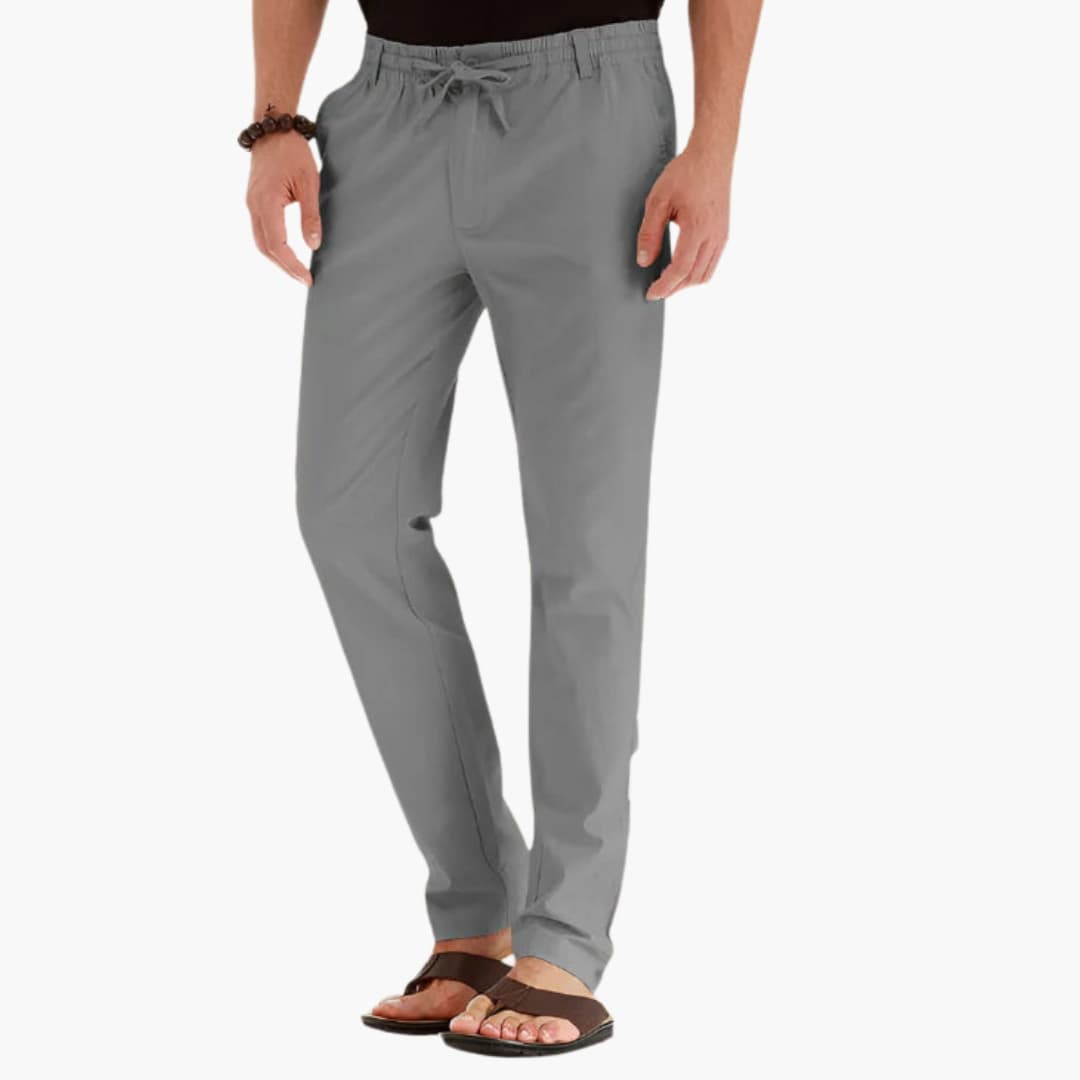 Herren Hose mit elastischem Bund und geradem Bein