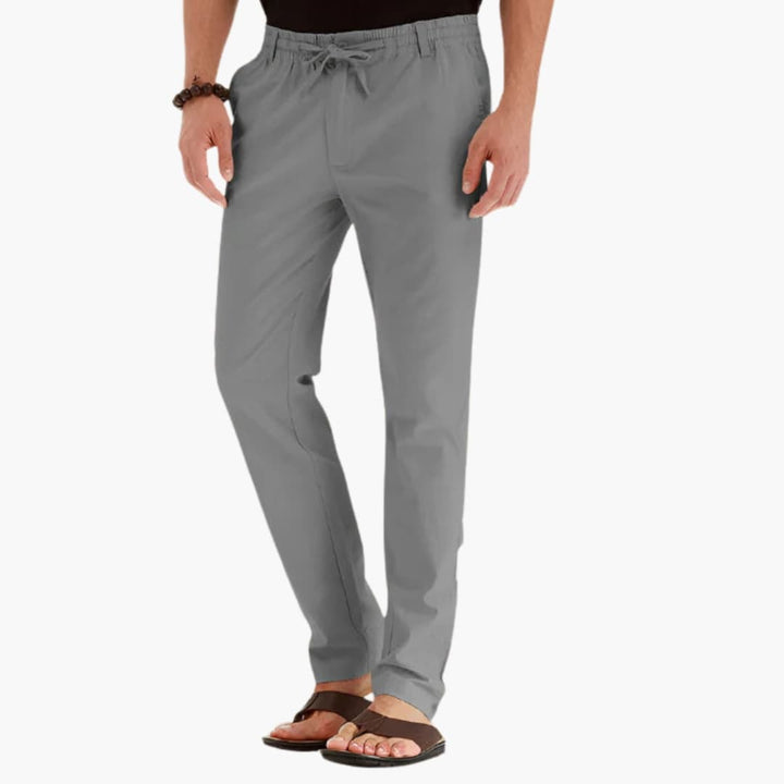 Herren Hose mit elastischem Bund und geradem Bein