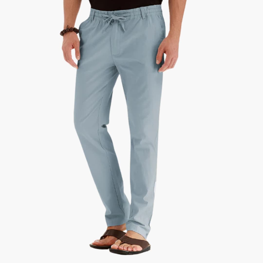 Herren Hose mit elastischem Bund und geradem Bein