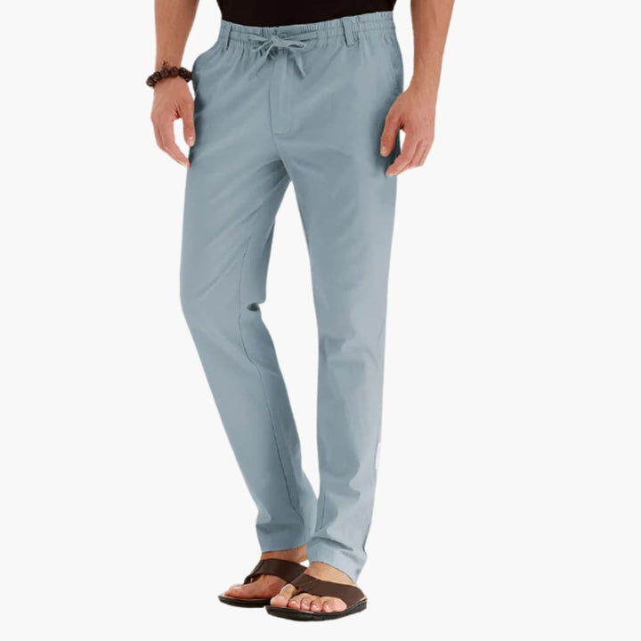 Herren Hose mit elastischem Bund und geradem Bein