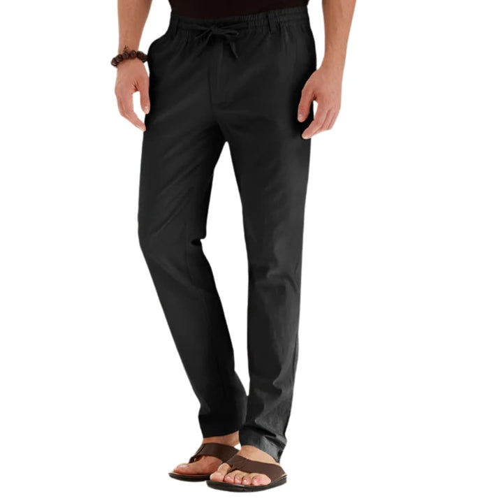 Herren Hose mit elastischem Bund und geradem Bein