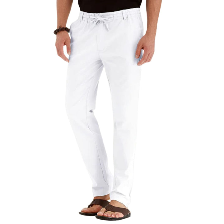 Herren Hose mit elastischem Bund und geradem Bein