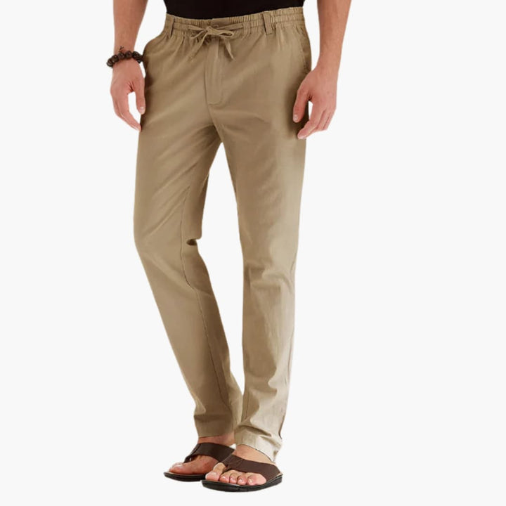 Herren Hose mit elastischem Bund und geradem Bein