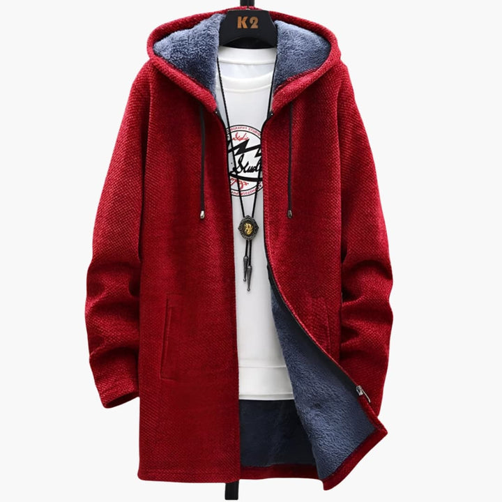 Herren Kapuzenjacke mit Reißverschluss und Futter