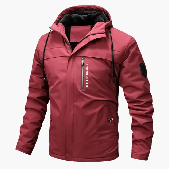 Herren Kapuzenjacke mit Reißverschluss und Taschen