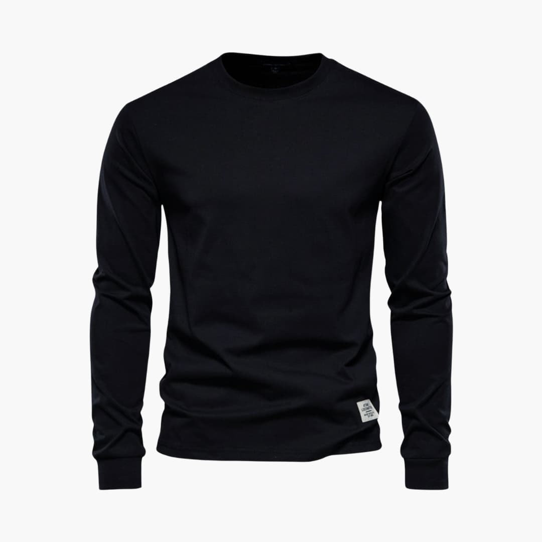Herren Langarmshirt mit Rundhalsausschnitt