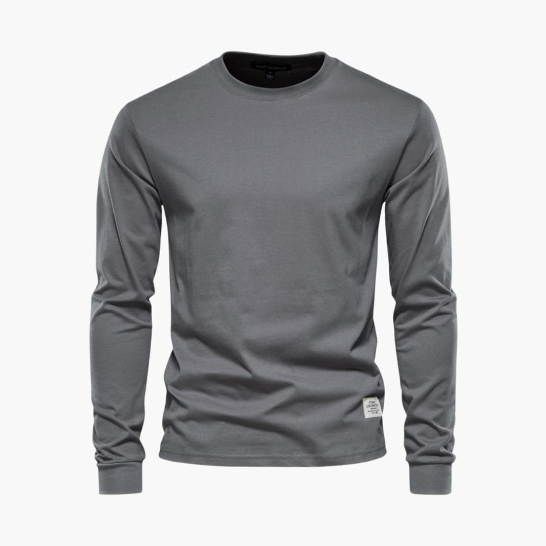 Herren Langarmshirt mit Rundhalsausschnitt
