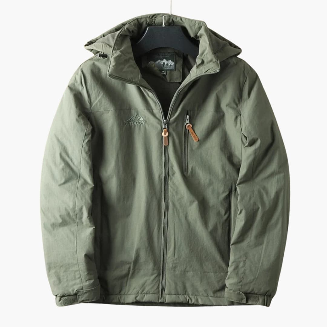 Herren Outdoorjacke mit Kapuze und Reißverschluss