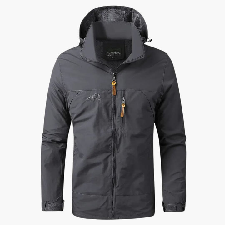 Herren Outdoorjacke mit Kapuze und Reißverschlusstaschen