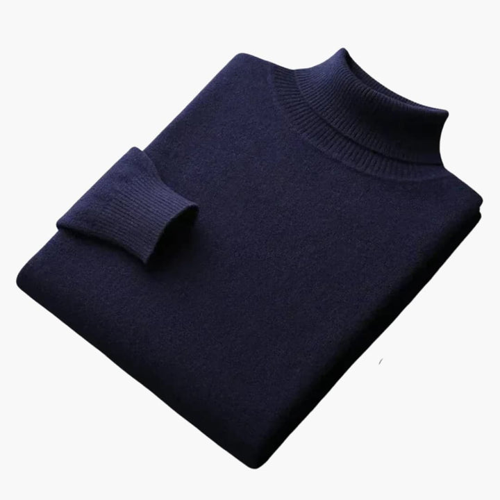 Herren Pullover aus Feinstrick mit geripptem Saum