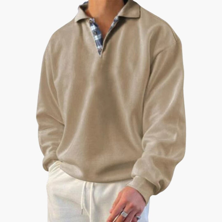 Herren Pullover mit Kragen und langen Ärmeln