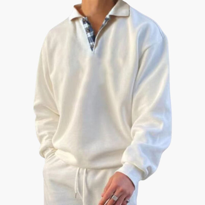 Herren Pullover mit Kragen und langen Ärmeln