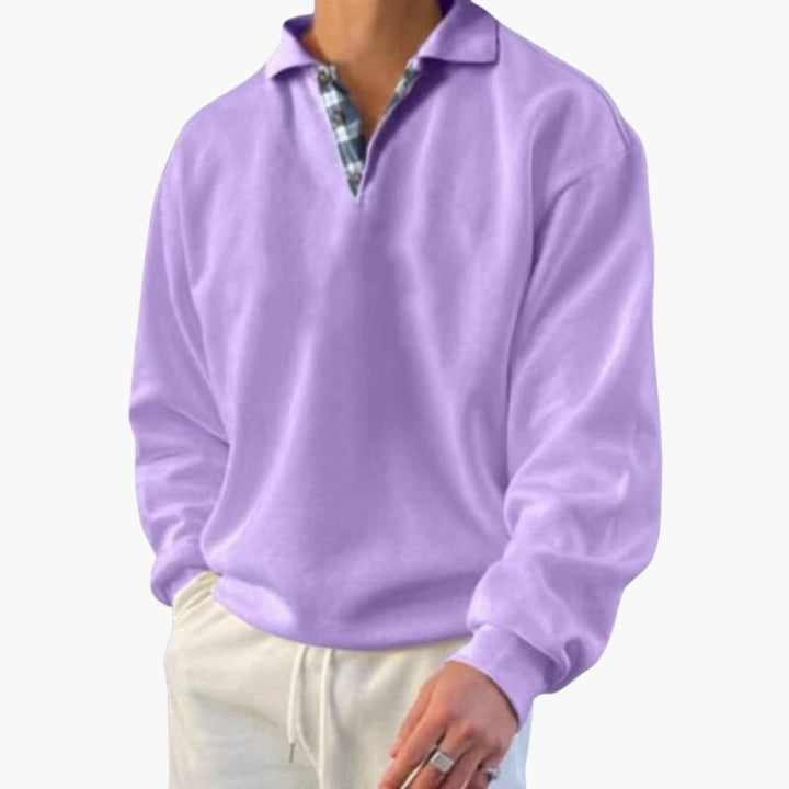 Herren Pullover mit Kragen und langen Ärmeln