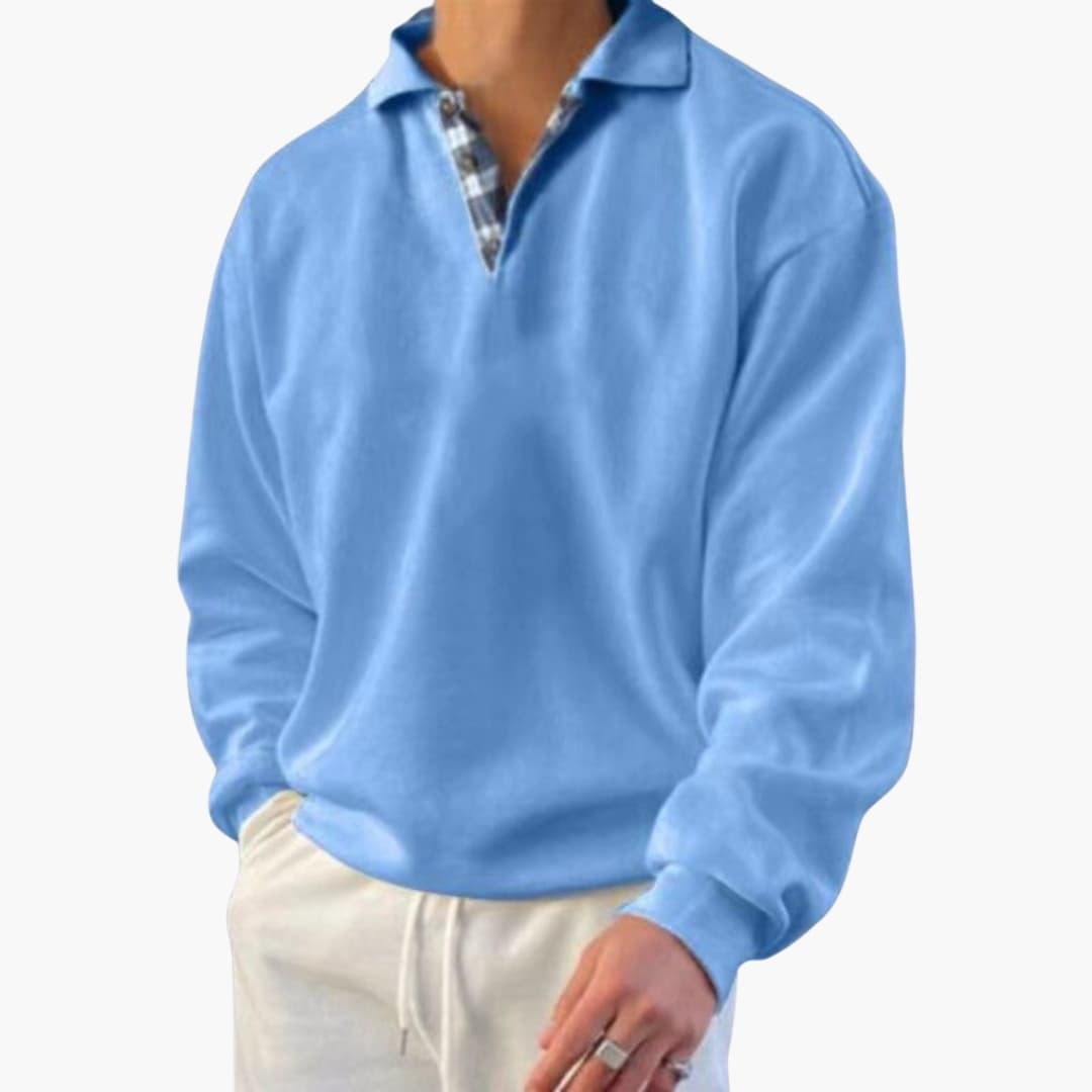 Herren Pullover mit Kragen und langen Ärmeln