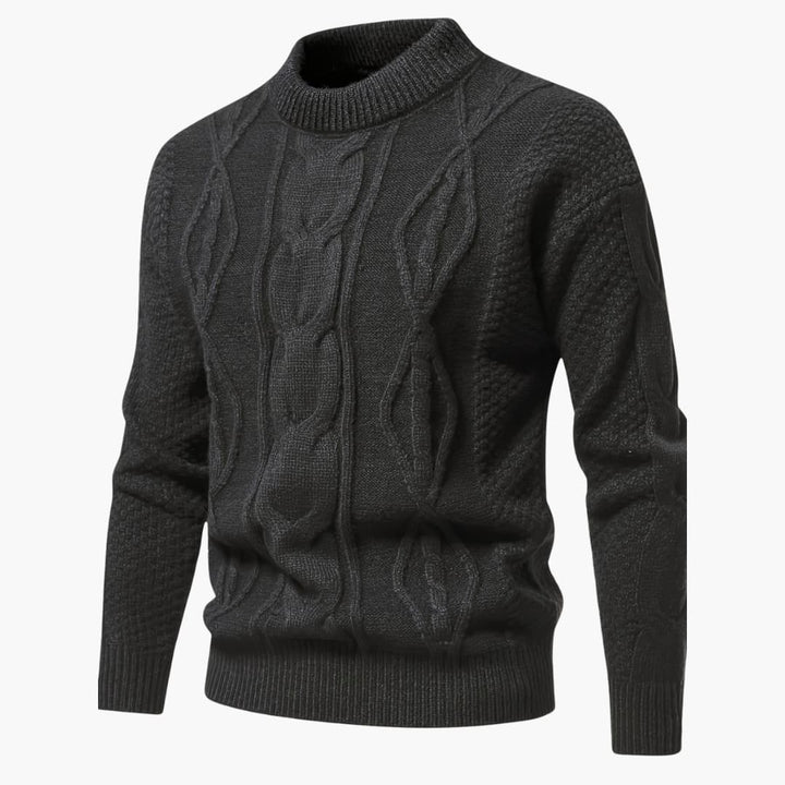 Herren Pullover mit Rundhalsausschnitt und Strickstruktur