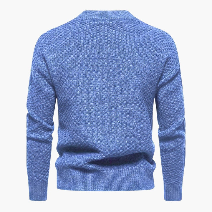 Herren Pullover mit Rundhalsausschnitt und Strickstruktur