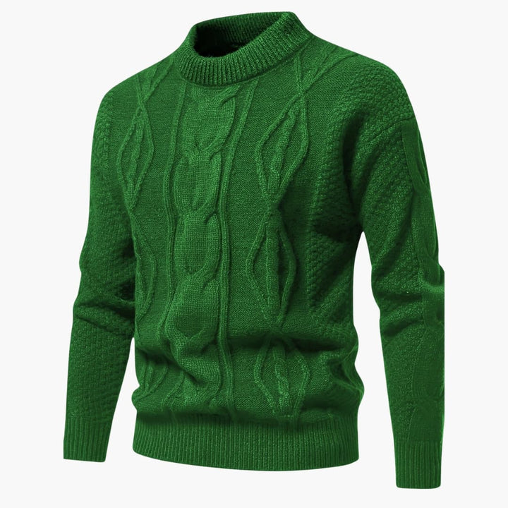 Herren Pullover mit Rundhalsausschnitt und Strickstruktur