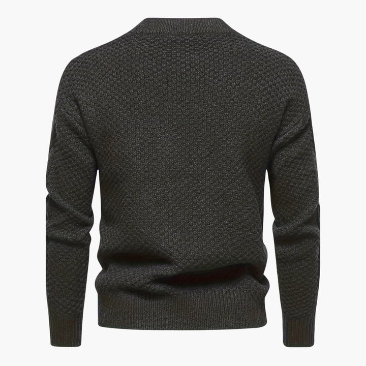 Herren Pullover mit Rundhalsausschnitt und Strickstruktur