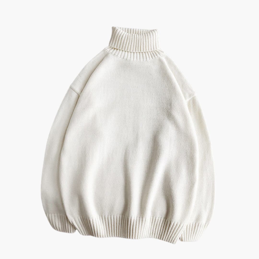 Herren Pullover mit gestricktem Rollkragen