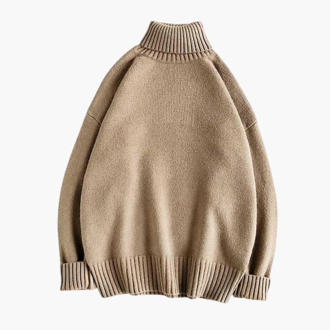 Herren Pullover mit gestricktem Rollkragen