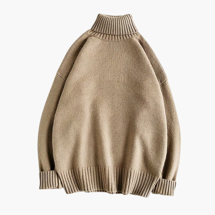 Herren Pullover mit gestricktem Rollkragen