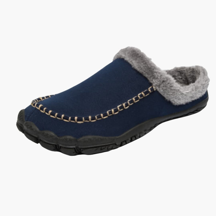 Herren Schlupfhausschuhe mit Futter und Laufsohle