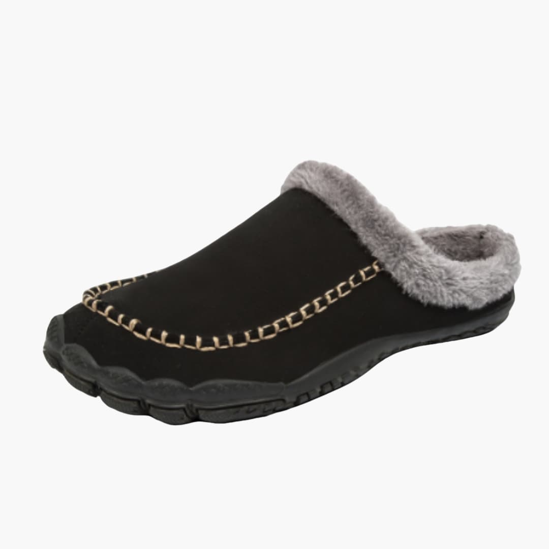 Herren Schlupfhausschuhe mit Futter und Laufsohle