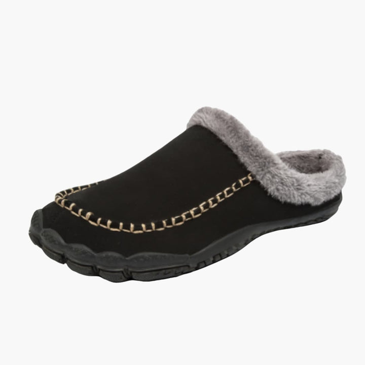 Herren Schlupfhausschuhe mit Futter und Laufsohle