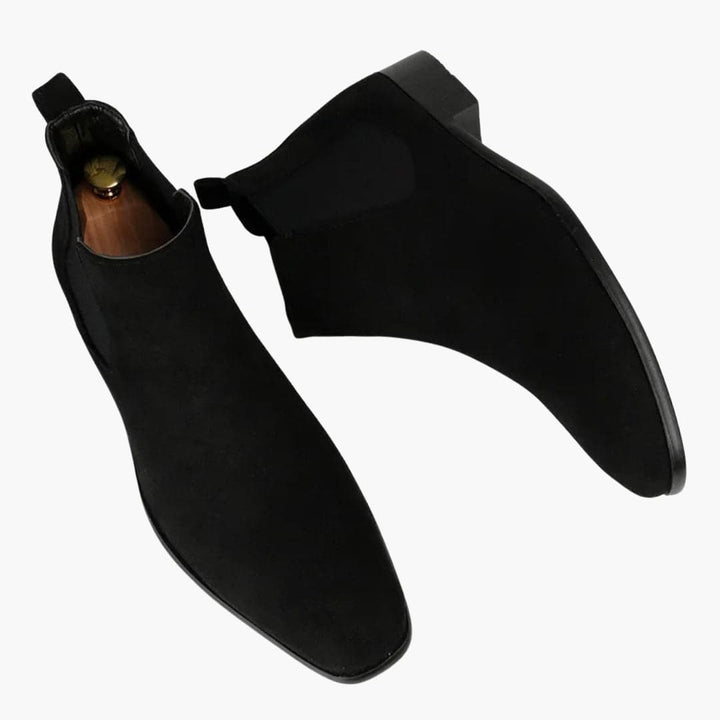 Herren Schlupfstiefeletten mit spitzer Vorderkappe und Obermaterial