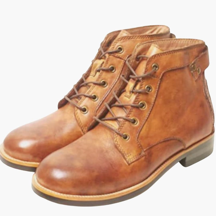 Herren Schnürboots mit Oberfläche und fester Sohle