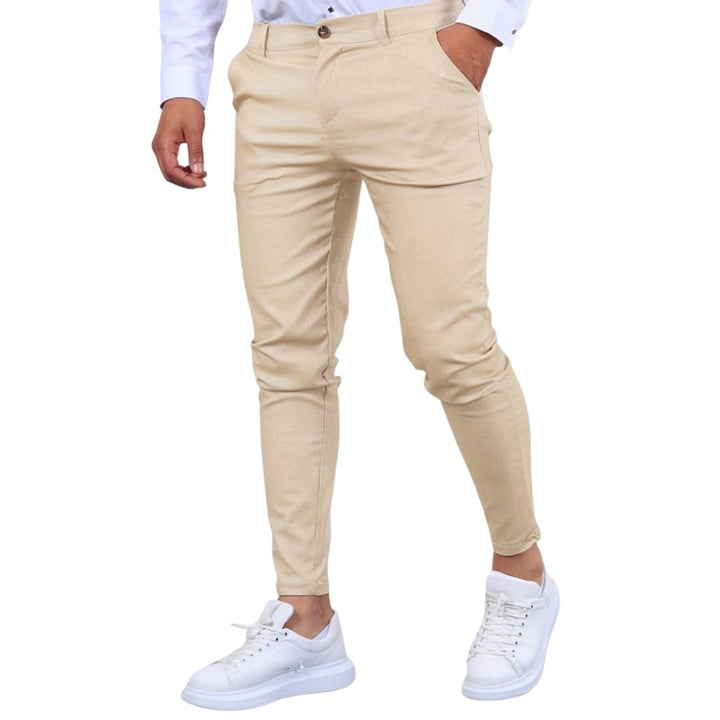 Herren Slim Hose mit Reißverschluss und funktionalen Taschen