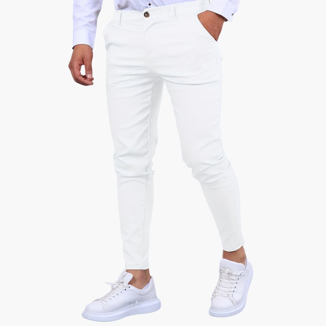 Herren Slim Hose mit Reißverschluss und funktionalen Taschen