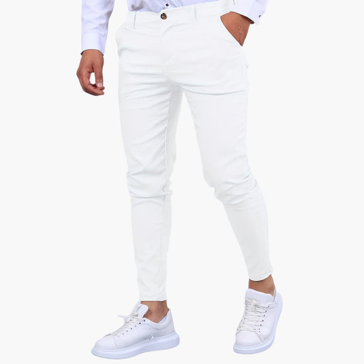 Herren Slim Hose mit Reißverschluss und funktionalen Taschen