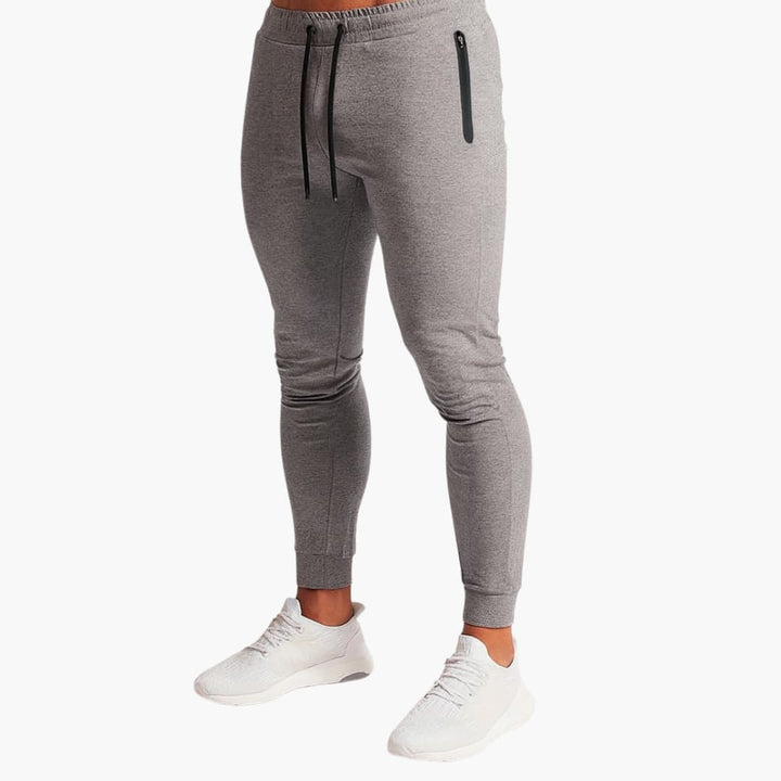 Herren Slim Jogginghose mit Reißverschluss und mittlerer Bundhöhe