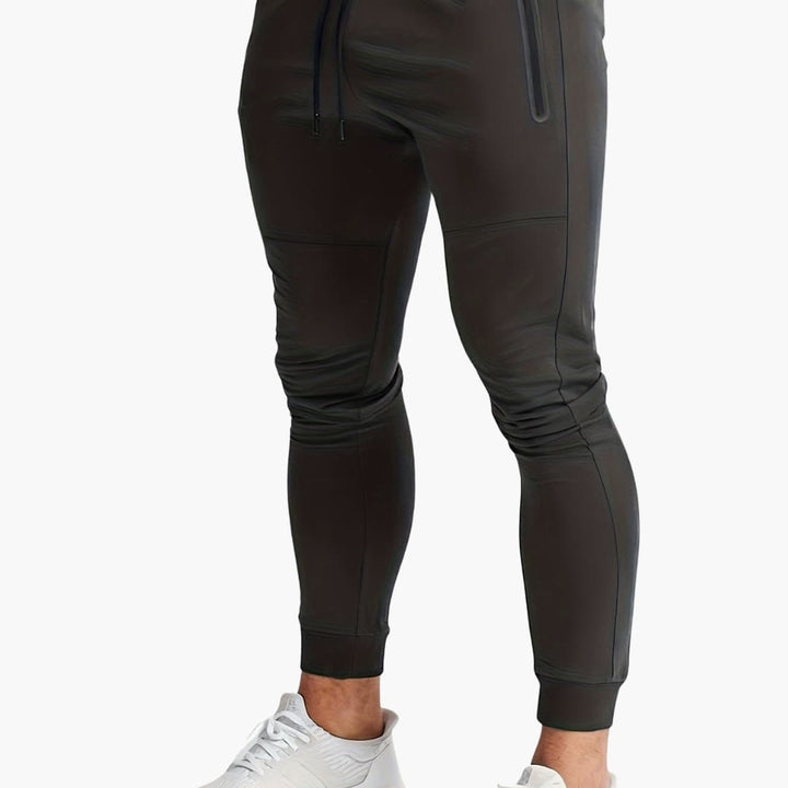 Herren Slim Jogginghose mit Reißverschluss und mittlerer Bundhöhe