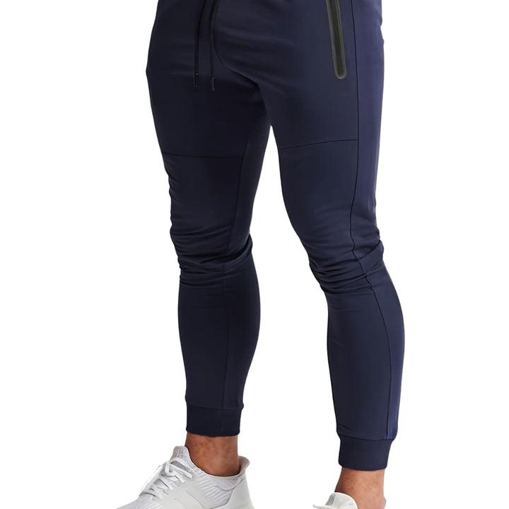 Herren Slim Jogginghose mit Reißverschluss und mittlerer Bundhöhe