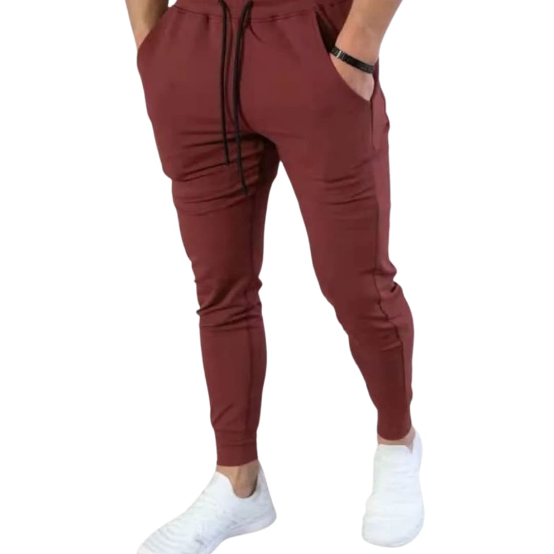 Herren Slim Jogginghose mit elastischem Bund und Kordelzug