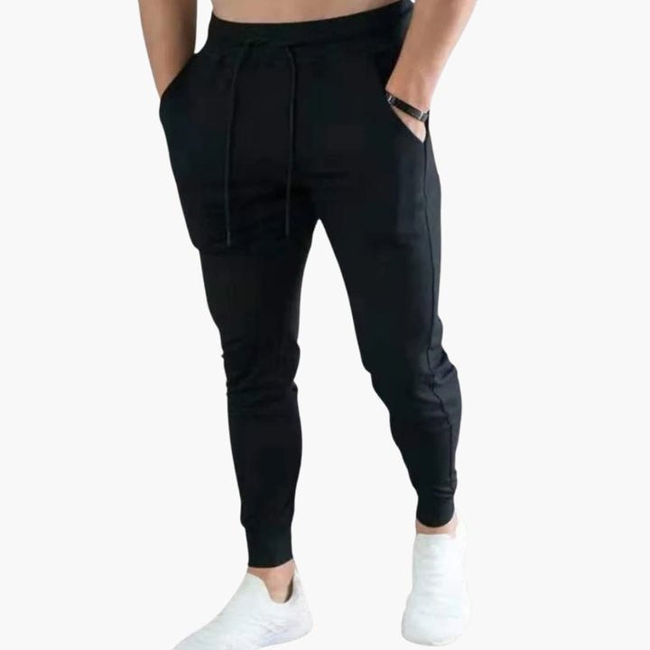 Herren Slim Jogginghose mit elastischem Bund und Kordelzug