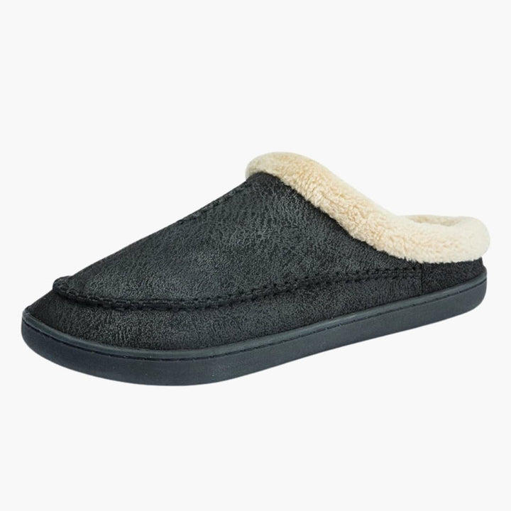 Herren Slip On Hausschuhe mit Plüschfutter