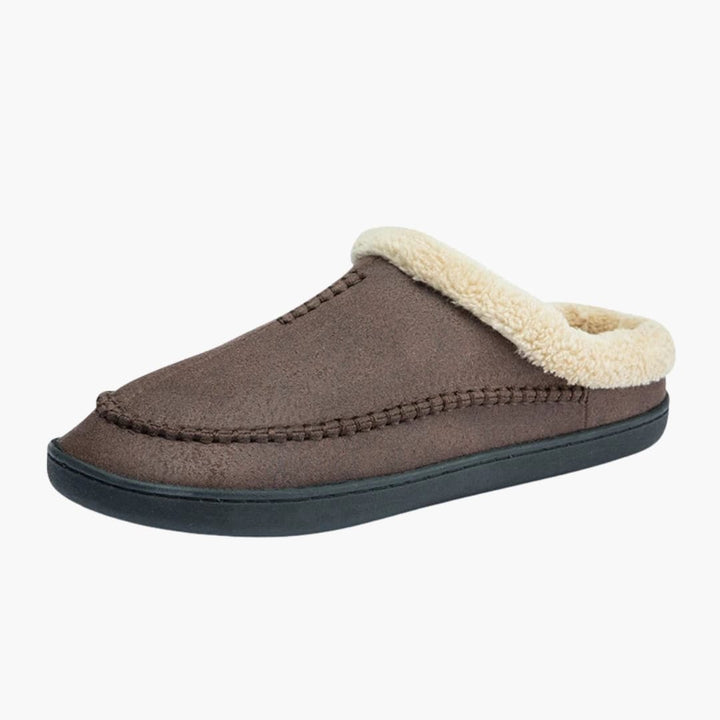Herren Slip On Hausschuhe mit Plüschfutter