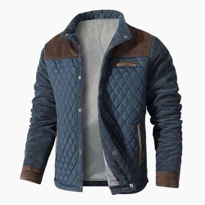 Herren Steppjacke mit Druckknopfverschluss