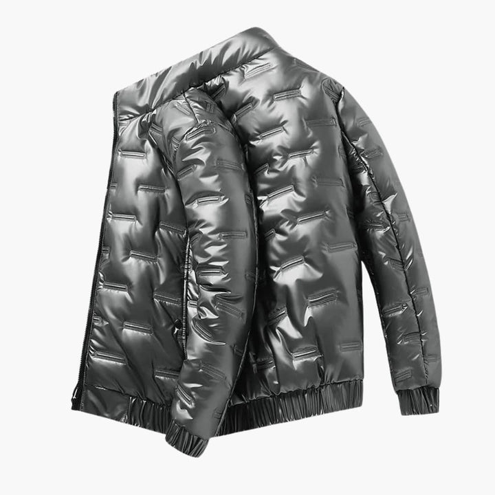 Herren Steppjacke mit Kapuze und Reißverschluss